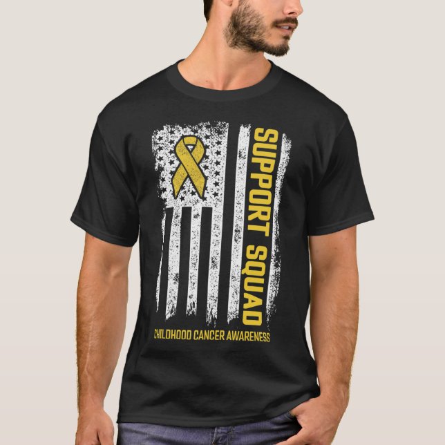 T-shirt Équipe de soutien au cancer de l'enfance Cancer de (Devant)