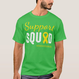 T-shirt Équipe de soutien au cancer de l'enfance Ruban Or1