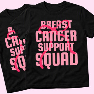 T-shirt Équipe de soutien au cancer du sein Ruban rose