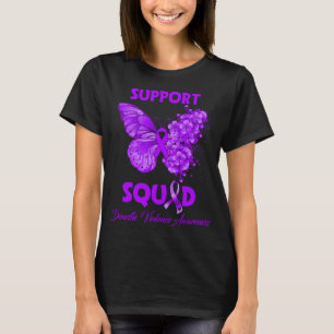T-shirt Équipe de soutien aux papillons Violence domestiqu