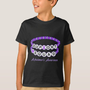T-shirt Équipe de soutien bracelet violet Alzheimer