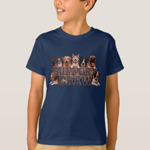T-shirt Équipe de soutien canine multi-race propriétaire e