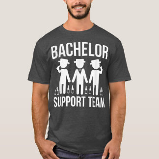 T-shirt Équipe de soutien de Bachelor masculin enterrement