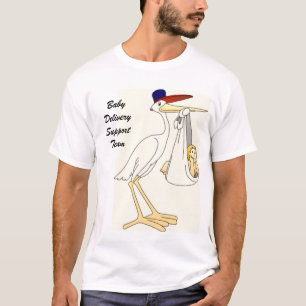 T-shirt Équipe de soutien de livraison de bébé de cigogne