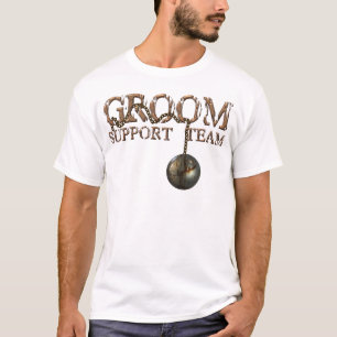 T-shirt Équipe de soutien de marié de boule et de chaînes