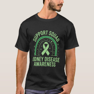 T-shirt Équipe de soutien des femmes Ruban vert Maladie ré