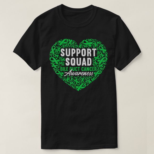 T-shirt Équipe de soutien I Cholangiocarcinoma Bile Ductio (Design devant)