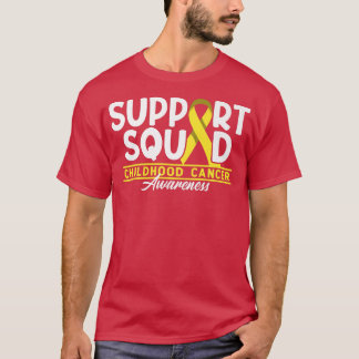 T-shirt Équipe de soutien I Gold Awareness Ribbon I Childh