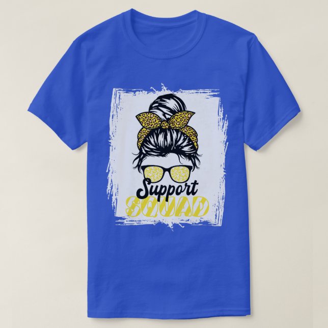 T-shirt Équipe de soutien I Gold Awareness Ribbon I Childh (Design devant)