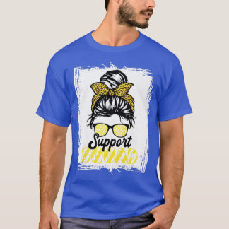 T-shirt Équipe de soutien I Gold Awareness Ribbon I Childh