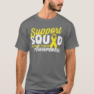 T-shirt Équipe de soutien I Gold Awareness Ribbon I Childh