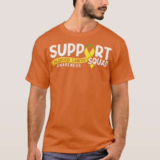 T-shirt Équipe de soutien I Gold Awareness Ribbon I Childh