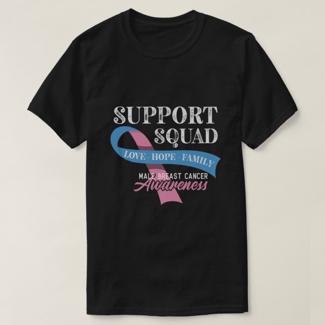 T-shirt Équipe de soutien I MBC Carcinome I Cancer du sein (Design devant)