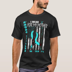 T-shirt Équipe De Soutien Je Porte Turquoise Pour Ma Maman
