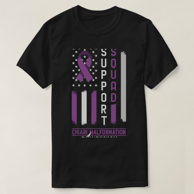 T-shirt Équipe de soutien - Malformation Chiari (Design devant)