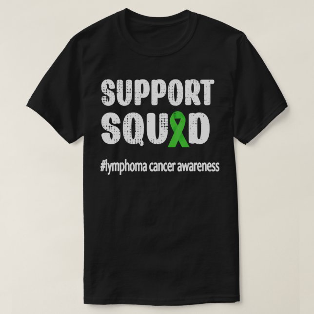 T-shirt Équipe de soutien  Ruban de guerrier de lymphome S (Design devant)