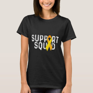 T-shirt Équipe de soutien _ ruban jaune _ cancer infantile