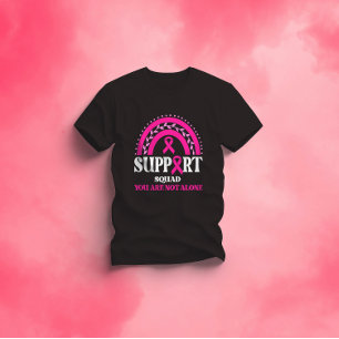 T-shirt Équipe de soutien Ruban rose cancer du sein Léopar