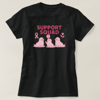 T-shirt Équipe de soutien - Sceau de ruban rose