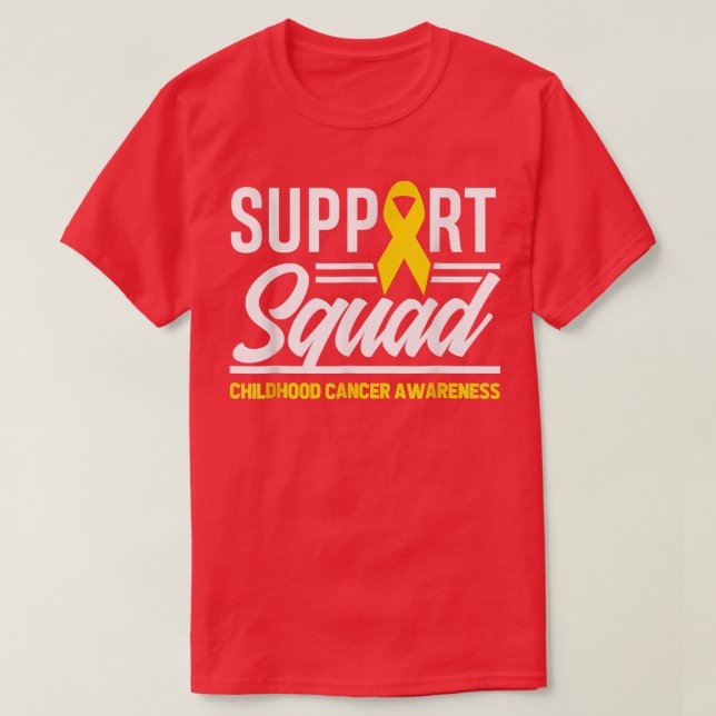 T-shirt Équipe de soutien Sensibilisation au cancer chez l (Design devant)