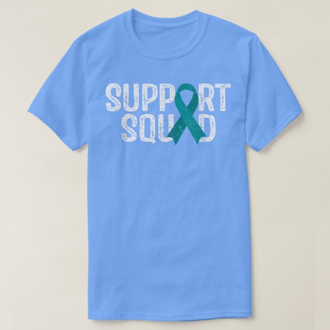 T-shirt Équipe de soutien Sensibilisation au cancer des ov (Design devant)