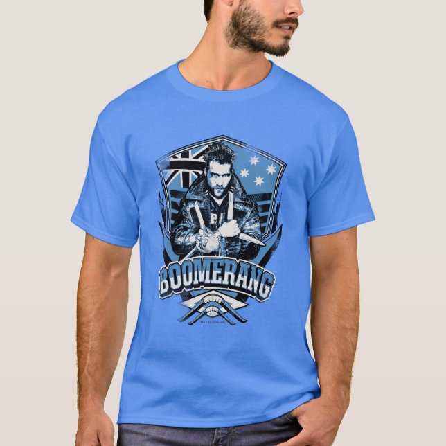 T-shirt Équipe de suicide | Badge Boomerang (Devant)