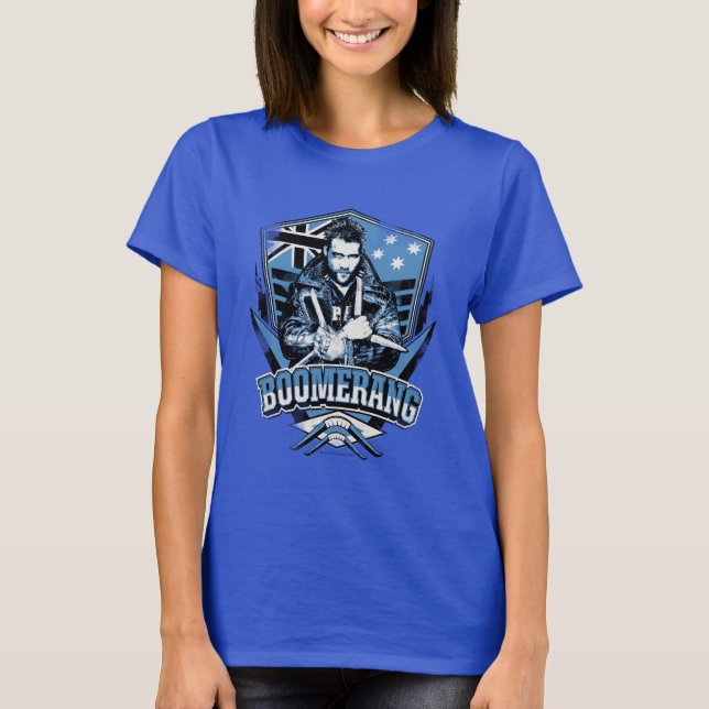 T-shirt Équipe de suicide | Badge Boomerang (Devant)