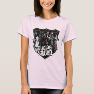 T-shirt Équipe de suicide   Badge de groupe photo