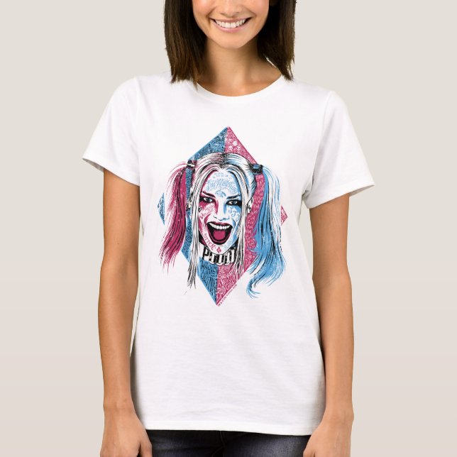 T-shirt Équipe de suicide | Harley Laugh (Devant)