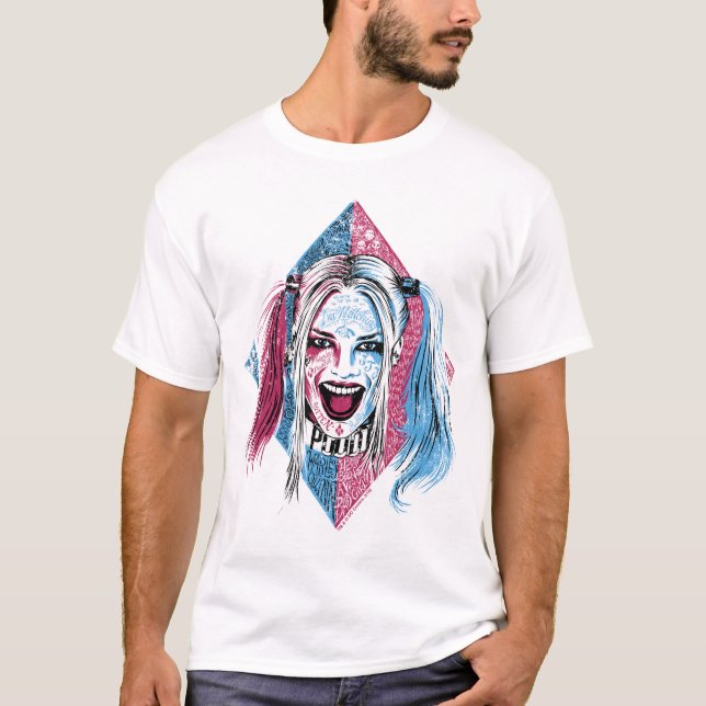 T-shirt Équipe de suicide | Harley Laugh (Devant)