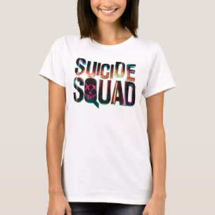 T-shirt Équipe de suicide   Logo couleur brillant