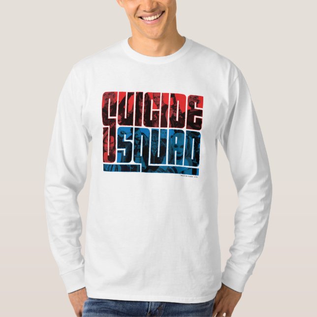 T-shirt Équipe de suicide | Logo rouge et bleu (Devant)