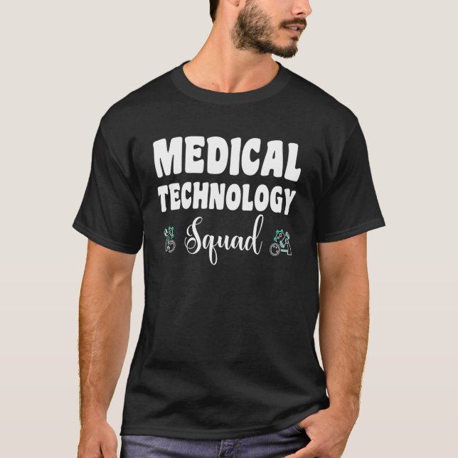 T-shirt Équipe de technologie Médicale professionnelle Lab (Devant)