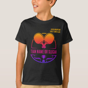 T-shirt Équipe de tennis de table personnalisée Nom Club