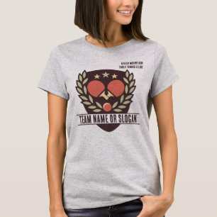 T-shirt Équipe de tennis de table personnalisée Nom Club