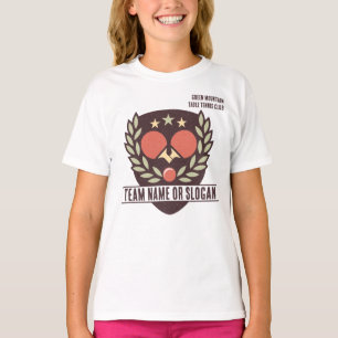 T-shirt Équipe de tennis de table personnalisée Nom Club