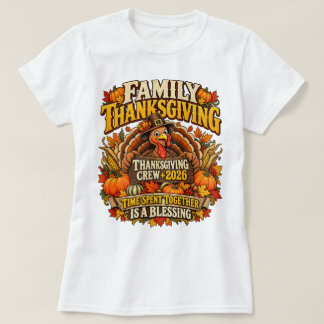 T-shirt Équipe de Thanksgiving en famille 26 Déguisement d