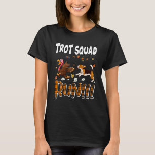 T-shirt Équipe De Trot Couchant Un Beagle Orange Plaid Ave