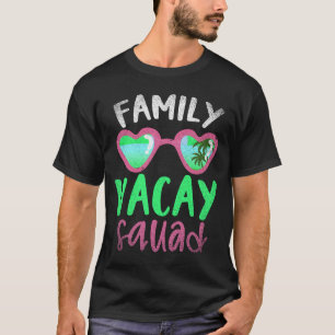 T-shirt Équipe de vacances familiales été tropical palmier