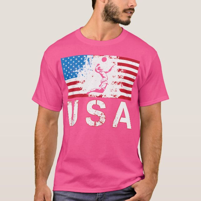 T-shirt Équipe de volley-ball de plage de l'Usa (Devant)