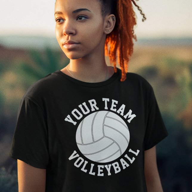 T-shirt Équipe de volleyball sur mesure, joueur et numéro  (Custom volleyball team t-shirt)