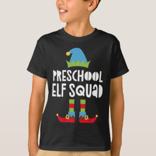 T-shirt Équipe d'elfes préscolaire qui correspond au costu