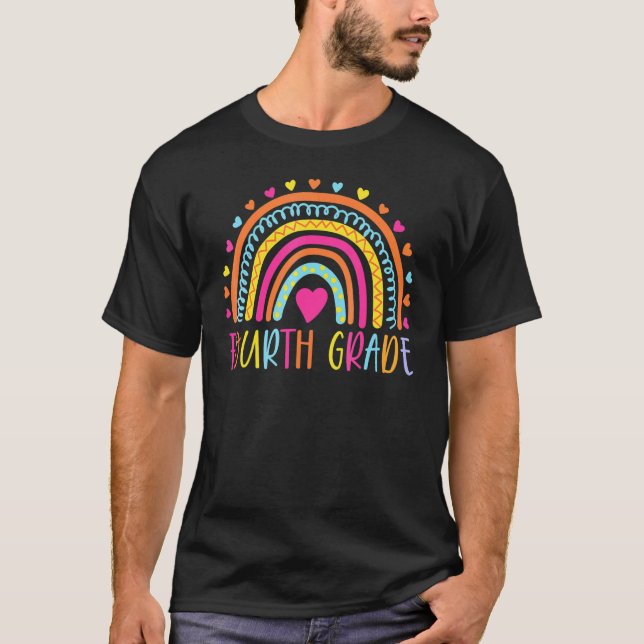 T-shirt Équipe d'enseignant 4e G de classe Rainbow Girls B (Devant)