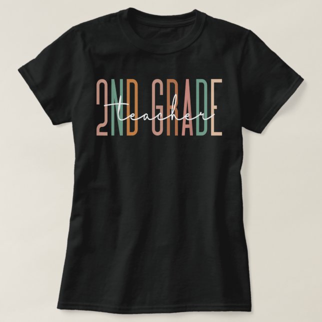 T-shirt Équipe d'enseignants de 2e année 2e année 2e année (Design devant)