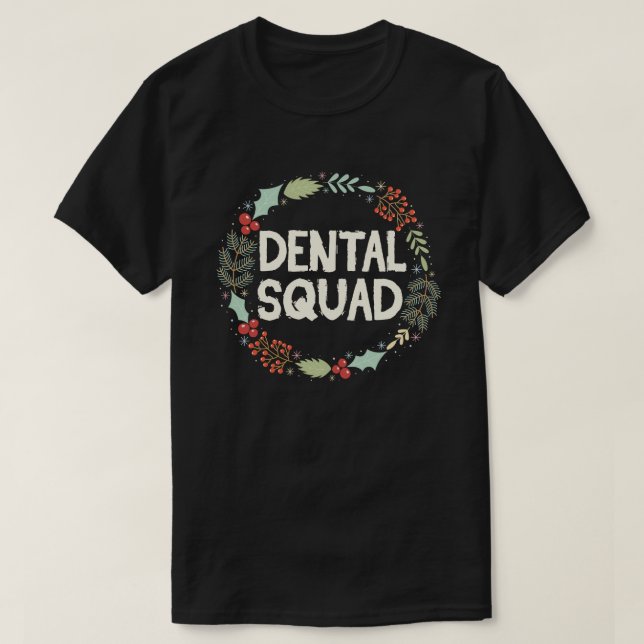 T-shirt Équipe dentaire Père Noël Dentil assistant dentair (Design devant)