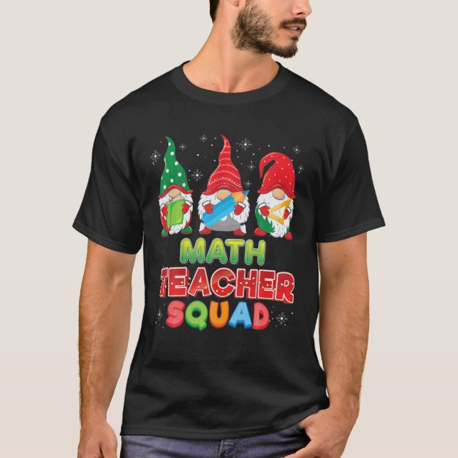 T-shirt Équipe des enseignants de mathématiques Gnomes de  (Devant)