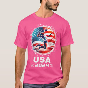 T-shirt Équipe des États-Unis 2024 Drapeau américain Femme