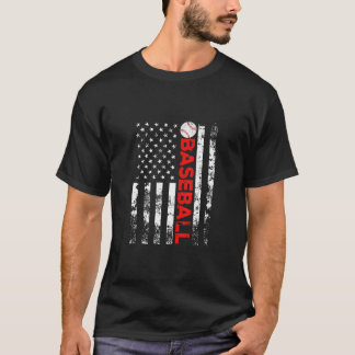 T-shirt Équipe des États-Unis de baseball des drapeaux