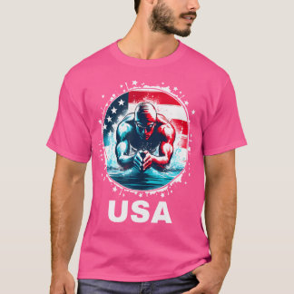 T-shirt Équipe des États-Unis Vêtements drapeau américain
