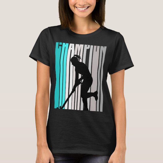 T-shirt Équipe des filles de hockey turquoise (Devant)